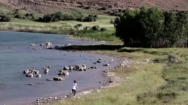 Van Gölü'nde su çekilince binlerce yıllık mikrobiyalitler ortaya çıktı Van Gölü'nde su çekilince binlerce yıllık mikrobiyalitler ortaya çıktı