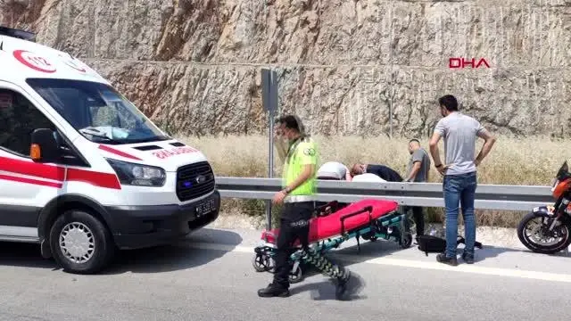 VİRAJI ALAMAYAN MOTOSİKLETİN SÜRÜCÜSÜ, YARALANDI VİRAJI ALAMAYAN MOTOSİKLETİN SÜRÜCÜSÜ, YARALANDI