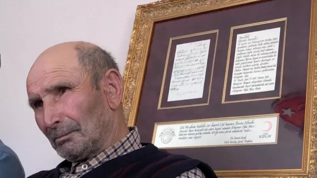 Yemen'de esir düşen Kırıkkaleli Hacı Dede'nin mektubu yıllar sonra torunlarına teslim edildi Yemen'de esir düşen Kırıkkaleli Hacı Dede'nin mektubu yıllar sonra torunlarına teslim edildi