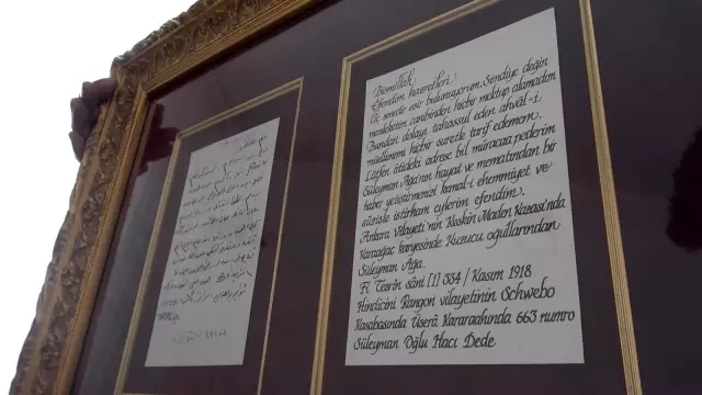 Yemen'de esir düşen Kırıkkaleli Hacı Dede'nin mektubu yıllar sonra torunlarına teslim edildi Yemen'de esir düşen Kırıkkaleli Hacı Dede'nin mektubu yıllar sonra torunlarına teslim edildi