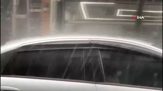 İstanbul'da dolu yağışı