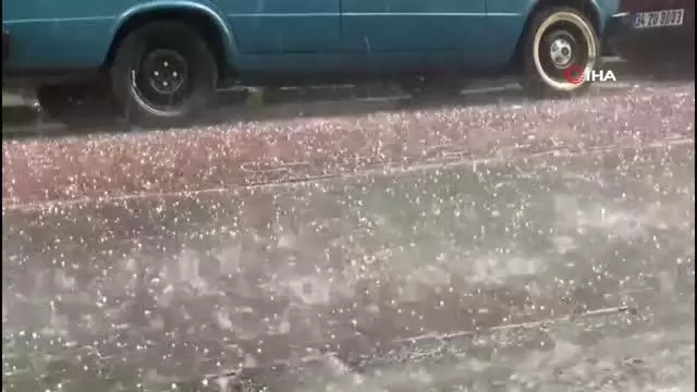 İstanbul'da dolu yağışı
