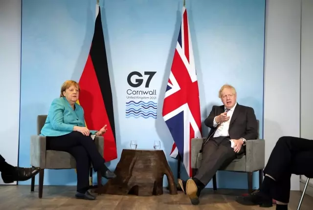 Johnson, Merkel ve AB yetkilileriyle görüştü