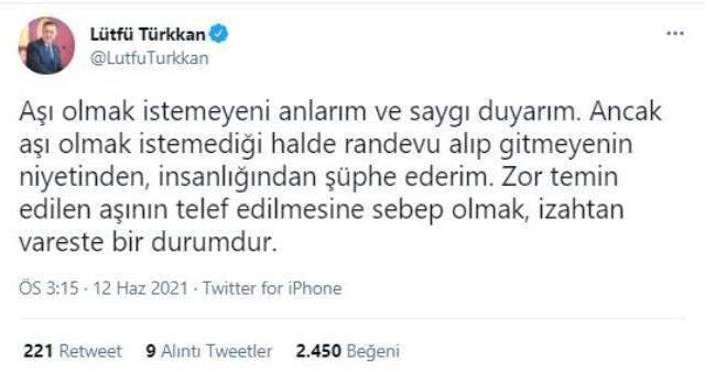 Randevu aldılar ama aşı olmadılar! O vatandaşlar sosyal medyada topa tutuldu Randevu aldılar ama aşı olmadılar! O vatandaşlar sosyal medyada topa tutuldu