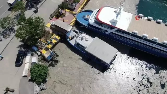 Bostancı'da müsilaj temizliği devam ediyor Bostancı'da müsilaj temizliği devam ediyor