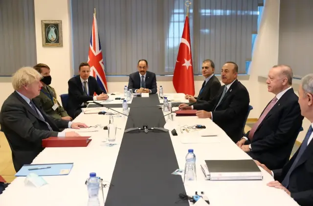 Cumhurbaşkanı Erdoğan, Birleşik Krallık Başbakanı Johnson ile bir araya geldi