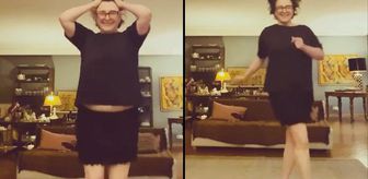 Oyuncu Esra Dermancıoğlu, mini elbiseli dans ederken kendinden geçti