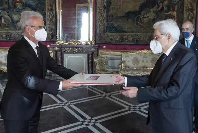 Son dakika haberleri... Türkiye'nin Roma Büyükelçisi Gücük, İtalya Cumhurbaşkanı Mattarella'ya güven mektubunu sundu