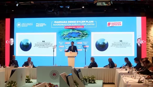 Bakan Kurum, Marmara Denizi Koruma Eylem Planı Koordinasyon Kurulu toplantısının ardından konuştu: (1) Bakan Kurum, Marmara Denizi Koruma Eylem Planı Koordinasyon Kurulu toplantısının ardından konuştu: (1)