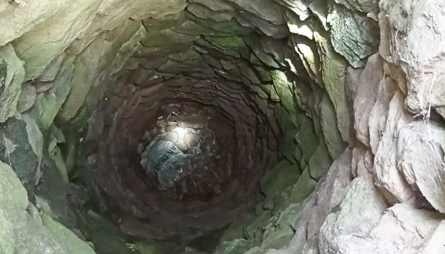 Afyonkarahisar'da boş su kuyusuna düşen yavru tilkiyi itfaiye ekipleri kurtardı