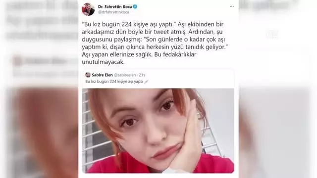 Bakan Koca'nın 'Bu fedakarlıklar unutulmayacak' paylaşımı Sabire Hemşireyi mutlu etti Bakan Koca'nın 'Bu fedakarlıklar unutulmayacak' paylaşımı Sabire Hemşireyi mutlu etti