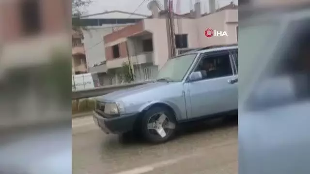 Bursa'da aracın arkasına at bağlayıp çevre yolunda koşturdu
