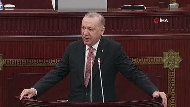Son Dakika | Cumhurbaşkanı Recep Tayyip Erdoğan, Azerbaycan Milli Meclisi'nde yaptığı konuşmada, 'Zalimin zulmünün ebedi olmadığı, bir gün mutlaka hakkın,...