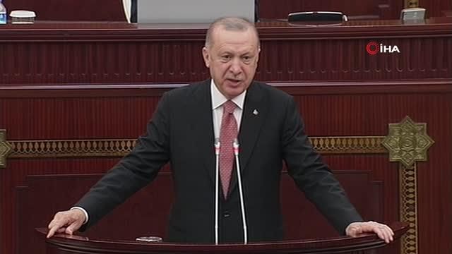 Son Dakika | Cumhurbaşkanı Recep Tayyip Erdoğan, Azerbaycan Milli Meclisi'nde yaptığı konuşmada, 'Zalimin zulmünün ebedi olmadığı, bir gün mutlaka hakkın,...