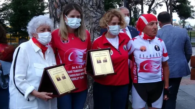 Kıbrıs Gazisi anısına düzenlenen 861 kilometrelik bisiklet turu Ordu'da sonlandı