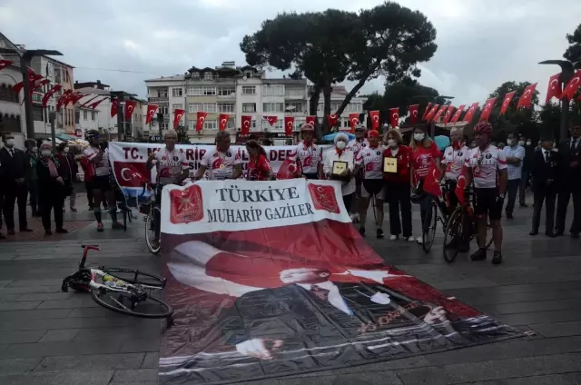 Kıbrıs Gazisi anısına düzenlenen 861 kilometrelik bisiklet turu Ordu'da sonlandı