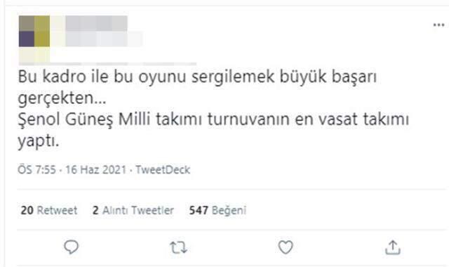 Milli Takım Teknik Direktörü Şenol Güneş'e sosyal medyada tepki yağıyor Milli Takım Teknik Direktörü Şenol Güneş'e sosyal medyada tepki yağıyor