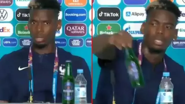 Ronaldo'dan sonra Müslüman yıldız Pogba da basın toplantısına damga vurdu! İçki şişesini masadan kaldırdı Ronaldo'dan sonra Müslüman yıldız Pogba da basın toplantısına damga vurdu! İçki şişesini masadan kaldırdı