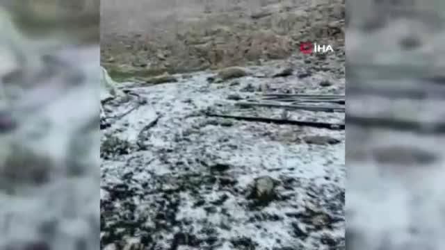 Turizm merkezi Kaş'ta yağan kar şaşkınlığı