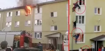 Anne-baba evin kapısını kilitleyip içmeye gitti, yangında mahsur kalan çocukları komşular boruya tırmanarak kurtardı