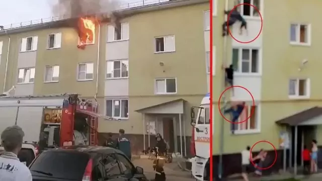 Anne-baba evin kapısını kilitleyip içmeye gitti, yangında mahsur kalan çocukları komşular boruya tırmanarak kurtardı Anne-baba evin kapısını kilitleyip içmeye gitti, yangında mahsur kalan çocukları komşular boruya tırmanarak kurtardı
