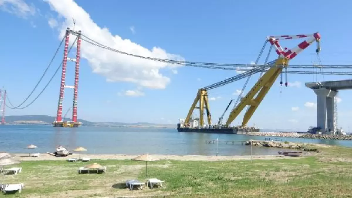 1915 Çanakkale Köprüsü'ne ilk tabliye bloğun montajı yapıldı