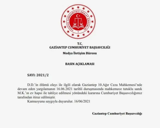 Duygu Delen davasında Başsavcılık, Mehmet Kaplan'ın ev hapsi ile tahliyesine itiraz etti