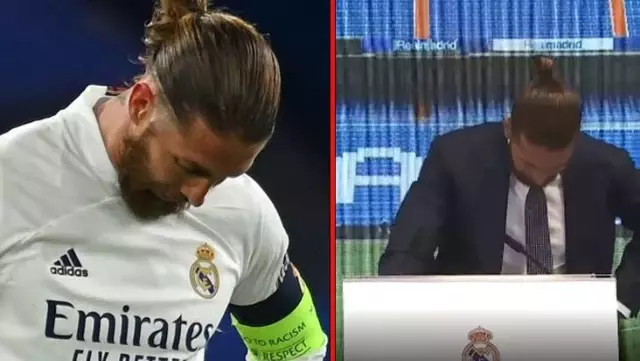 Real Madrid'den ayrılan Ramos, veda konuşması yaparken hüngür hüngür ağladı Real Madrid'den ayrılan Ramos, veda konuşması yaparken hüngür hüngür ağladı