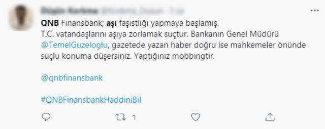 QNB Finanbank Genel Müdürü'nün personele attığı mail sosyal medyayı ikiye böldü