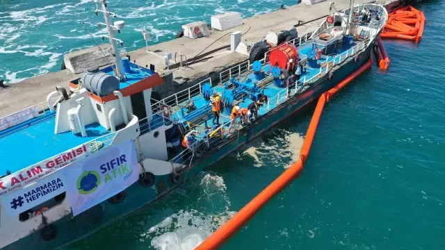 Drone - 9 günde 1478 metreküp müsilaj toplandı