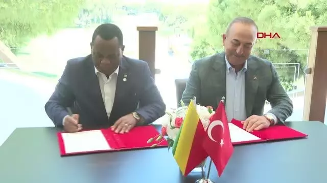 Son dakika haberi | ANTALYA Çavuşoğlu ile Kongo Cumhuriyeti Dışişleri Bakanı Jean-Claude Gakosso ile görüşme ve Anlaşmaların imza töreni --