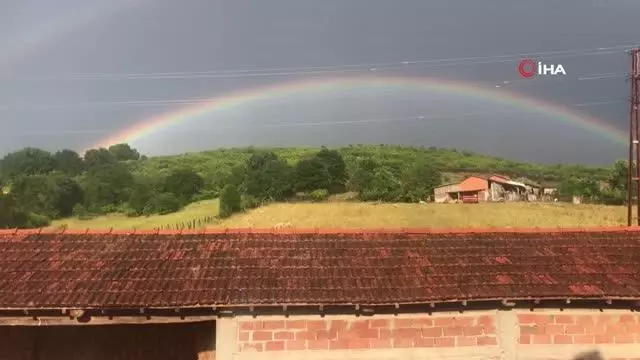 Çanakkale'de çifte gökkuşağı manzarası Çanakkale'de çifte gökkuşağı manzarası