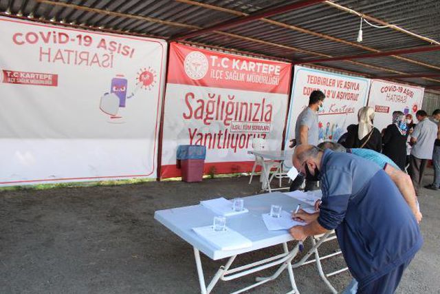covid 19 asi hatirasi afisi onunde asi olup 7 14209356 o