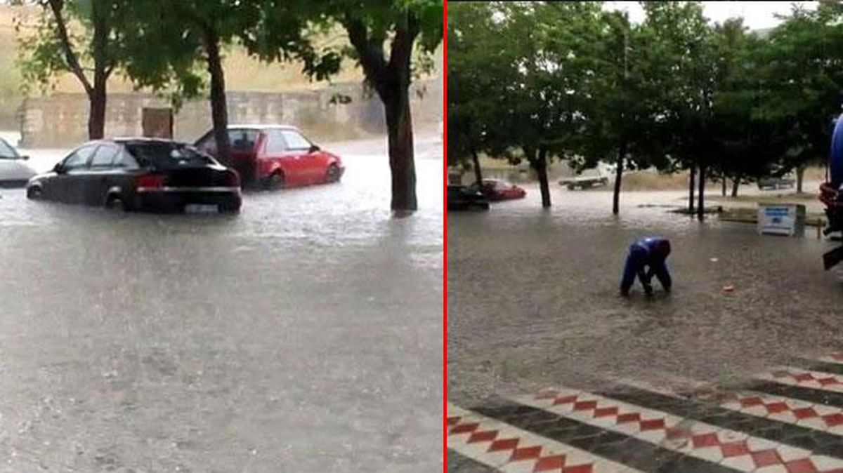 İstanbul'da yoğun yağış sonrası araçlar mahsur kaldı