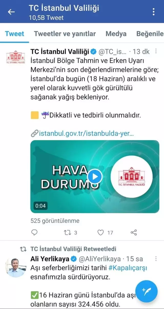 İstanbul için sarı kodlu uyarı İstanbul için sarı kodlu uyarı