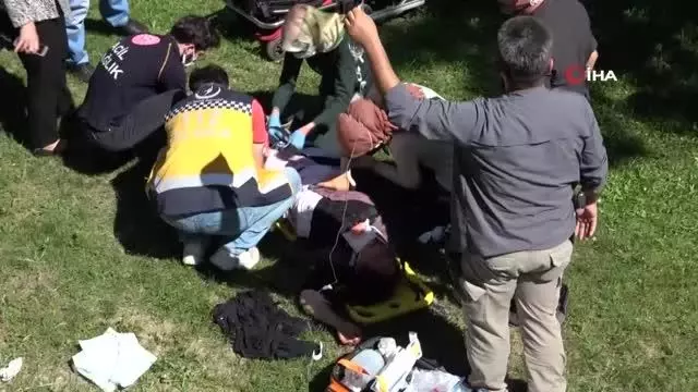 Kaza yapan araç dört takla attı, içerisindeki kişi emniyetin bahçesine uçtu