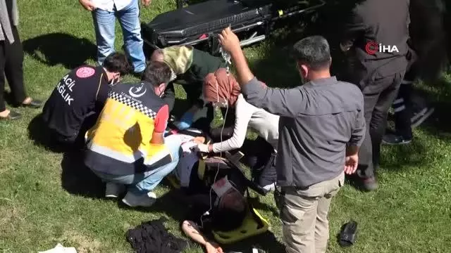 Kaza yapan araç dört takla attı, içerisindeki kişi emniyetin bahçesine uçtu