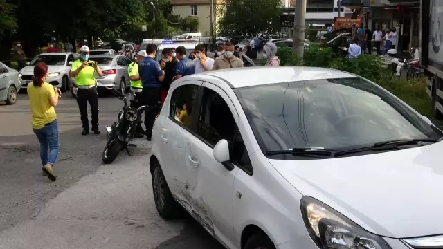 Otomobil ile motosiklet çarpıştı: 1 yaralı