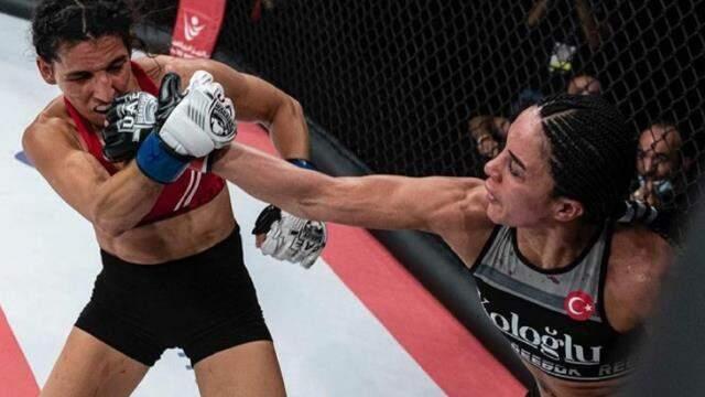 Survivor'daki halinden eser yok! MMA'de Fransız rakibini perişan eden Sabriye tarihe geçti