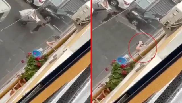 İstanbul'da ilginç anlar! Balkona çıkıp şampuanla köpürttüğü kafasını yağmur suyuyla böyle yıkadı İstanbul'da ilginç anlar! Balkona çıkıp şampuanla köpürttüğü kafasını yağmur suyuyla böyle yıkadı