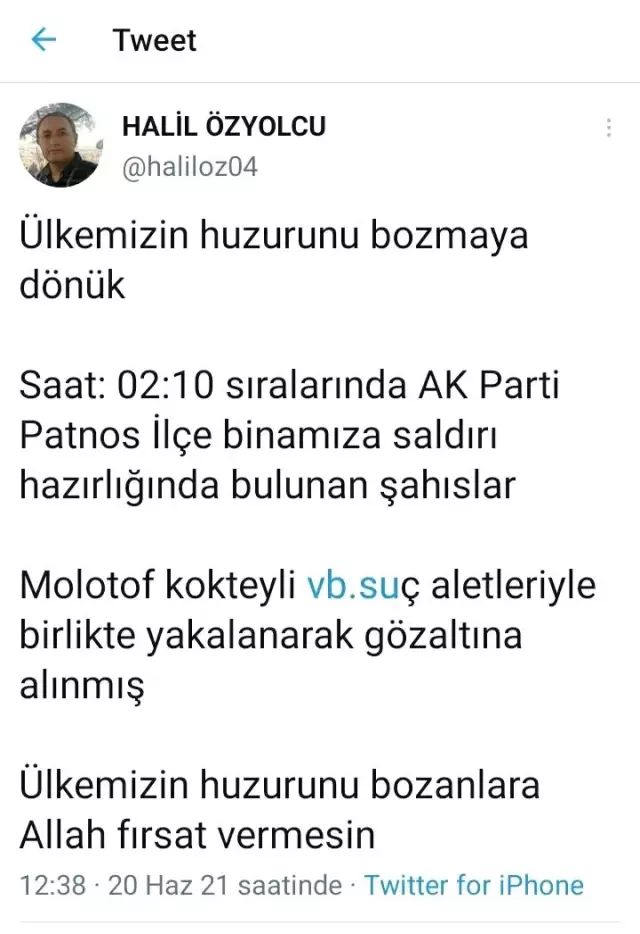 Provokatörler yine iş başındaydı! AK Parti İlçe Başkanlığı'na saldırmak isteyen 4 kişi kıskıvrak yakalandı Provokatörler yine iş başındaydı! AK Parti İlçe Başkanlığı'na saldırmak isteyen 4 kişi kıskıvrak yakalandı