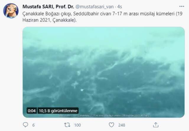 Görüntüleri Prof. Dr. Mustafa Sarı paylaştı! Marmara'yı kaplayan müsilaj Ege'ye doğru ilerliyor