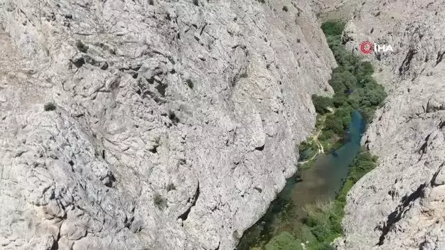 Kaymakam tanıtım için kendini Tohma Çayı'nın sularına bıraktı