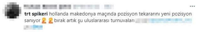 Kuzey Makedonya-Hollanda maçında yaşanan bir pozisyonun tekrarını, yeniymiş gibi anlatan TRT spikeri alay konusu oldu Kuzey Makedonya-Hollanda maçında yaşanan bir pozisyonun tekrarını, yeniymiş gibi anlatan TRT spikeri alay konusu oldu