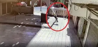 Misafir olarak gittiği evde tartıştığı kişi silah çekince 7'nci kattan atladı! O anlar kamerada