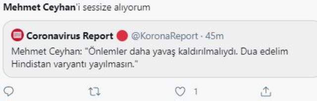 Yeni normalleşme adımlarına itiraz eden Mehmet Ceyhan'a tepki yağıyor