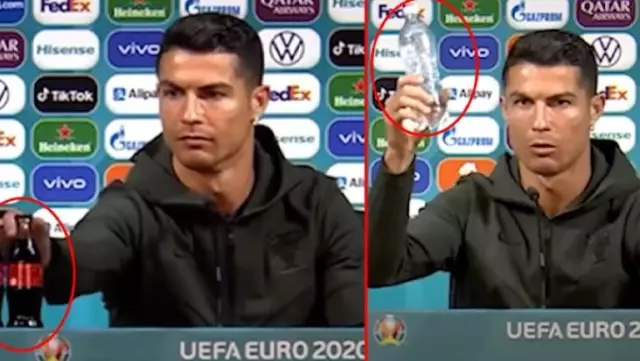 Ronaldo'nun basın toplantısındaki hareketi dünyaca ünlü firmaya ilham verdi! Su şişelerine 'Cristiano' adını verdiler Ronaldo'nun basın toplantısındaki hareketi dünyaca ünlü firmaya ilham verdi! Su şişelerine 'Cristiano' adını verdiler