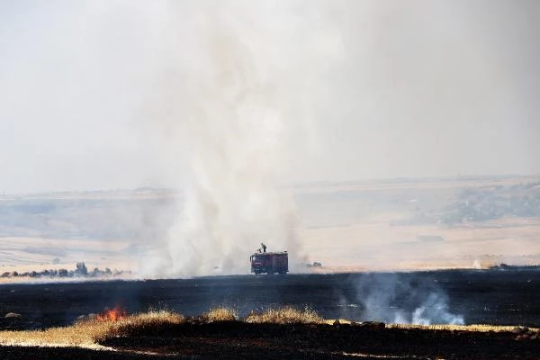 Diyarbakır'da havalimanı yakınında anız yangını