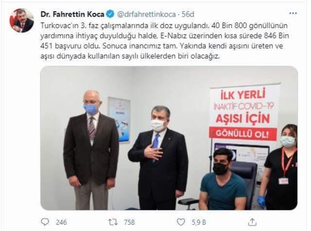 Yerli aşıda büyük gelişme! Faz 3 aşamasında 48 bin 500 kişiye TURKOVAC uygulanacak Yerli aşıda büyük gelişme! Faz 3 aşamasında 48 bin 500 kişiye TURKOVAC uygulanacak