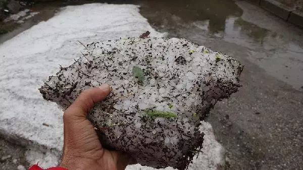 ÇORUM'DA SAĞANAĞIN ARDINDAN DOLU ETKİSİ